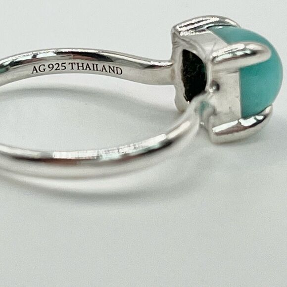 Tiffany & Co. Retired Paloma Picasso's Sugar Stack Amazonite Ring -Sz 6.5 - Picture 15 of 16